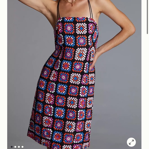 NWT ANTHROPOLOGIE Crochet Midi Dress 16 - Picture 1 of 4